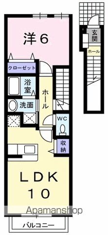 【日野市高幡のアパートの間取り】