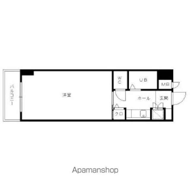 エヴァグリーン[1K/22.68m2]の間取図