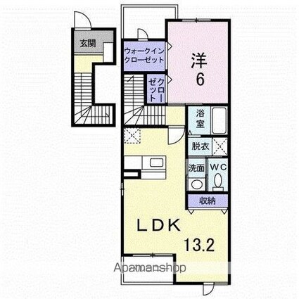 香川県高松市御厩町[1LDK/51.13m2]の間取図