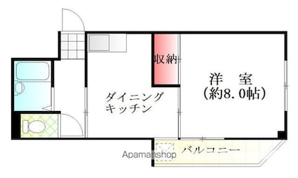 藤井ビル[1DK/31.7m2]の間取図