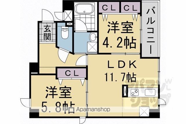 グランドラティス河原町七条の間取り写真