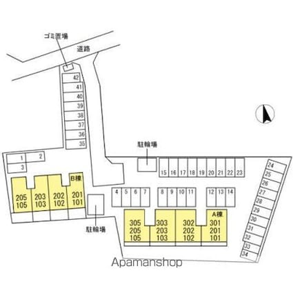 グレイスコート　アネックス[2DK/45.8m2]の配置図