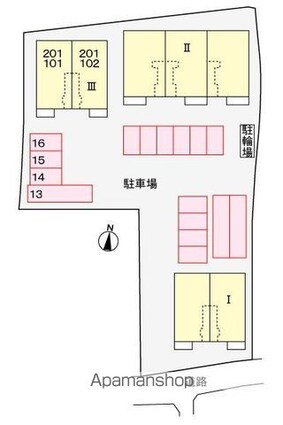 パティオⅢ[2DK/53.57m2]の配置図