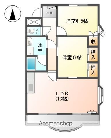 【岐阜市北一色のマンションの間取り】