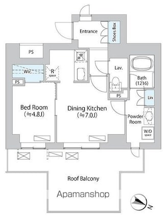 パークアクシス千歳船橋[1LDK/41.19m2]の間取図