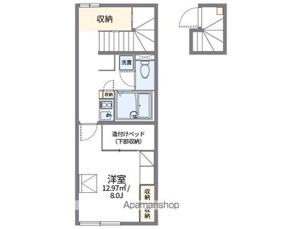 レオパレス高宮　Ｋ２[1K/28.02m2]の間取図