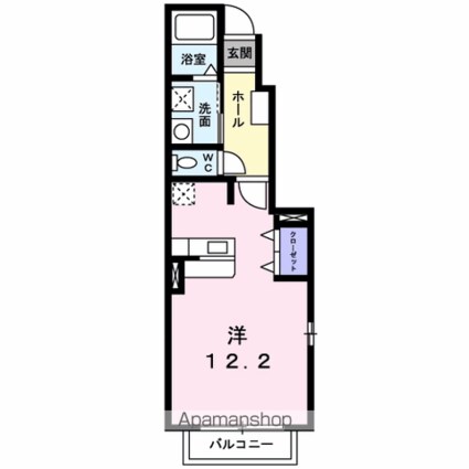 カーサプラシード[1R/32.9m2]の間取図