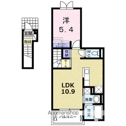 アルバーダ[1LDK/41.27m2]の間取図