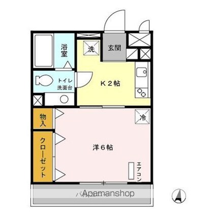 ポラリス[1K/25m2]の間取図