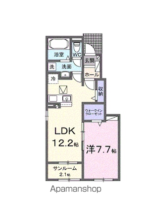 ハピネスⅠ[1LDK/50.14m2]の間取図