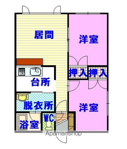 アイランドハイツ神居Bの間取り写真