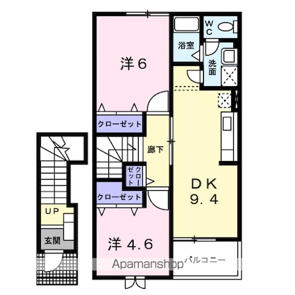 アーバン・スクエア[2DK/51.67m2]の間取図