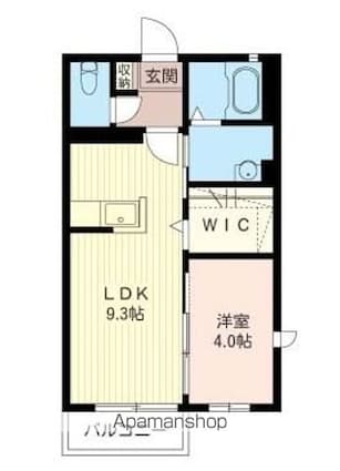 群馬県太田市鳥山中町[1LDK/34.02m2]の間取図
