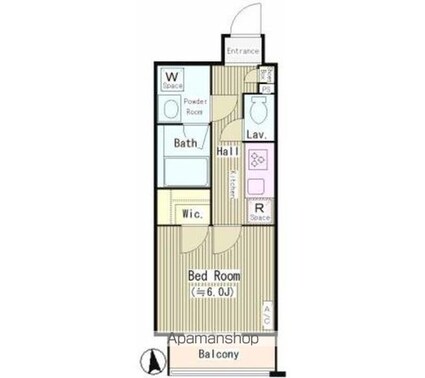 Ｌｅ　ｃｉｅｌ　Ｍ’ｓ[1K/25.27m2]の間取図