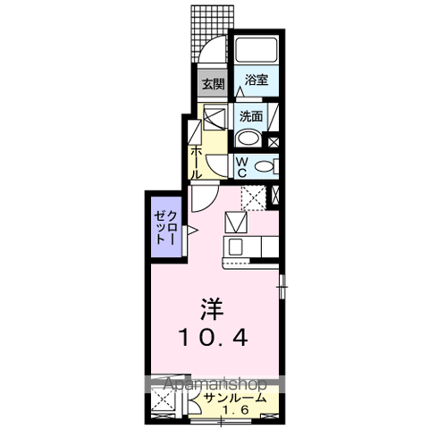 マリオ葛島　Ａ 101 ｜ 高知県高知市葛島４丁目7-32（賃貸アパート1R・1階・32.23㎡） その2