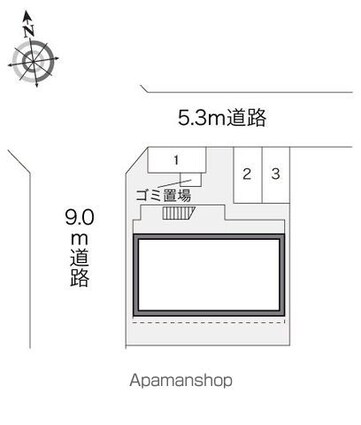 レオパレス瑞穂[1K/19.87m2]の配置図