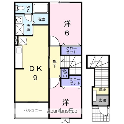 ラフォーレ[2DK/51.67m2]の間取図