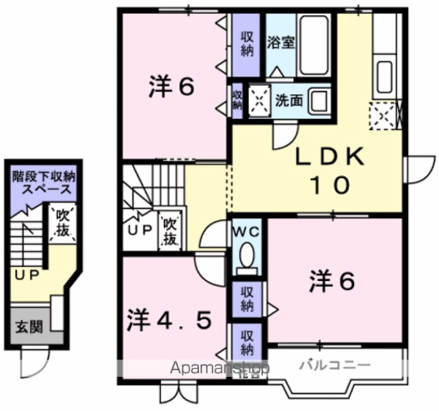 サンビーチ毛見Ⅰ[3LDK/65.57m2]の間取図