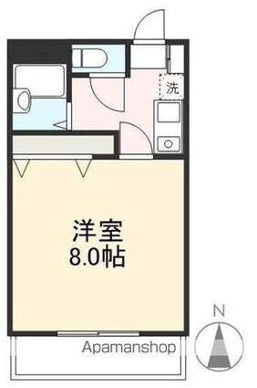 香川県高松市松縄町[1K/26m2]の間取図