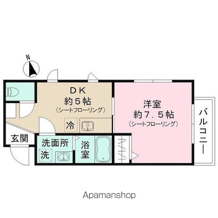 ＰＲＥＬＵＤＥ[1DK/30.32m2]の間取図