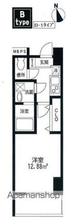 Ｔ．Ｐ．Ｃレジデンス府中[1K/25.01m2]の間取図