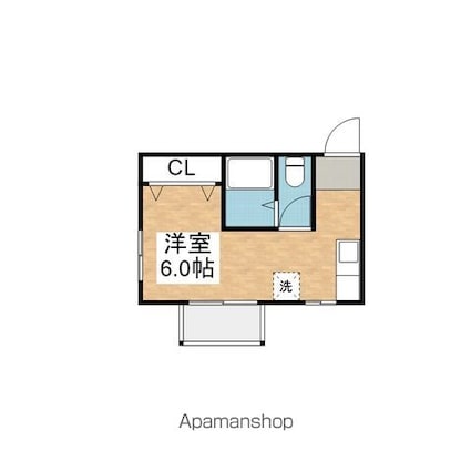 ビューハイツ[1R/19.22m2]の間取図
