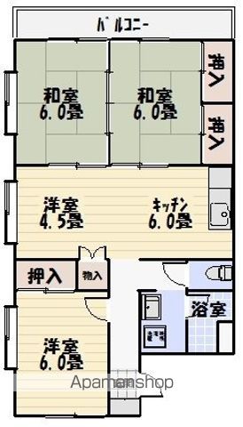 第2島之森ハイツの間取り写真