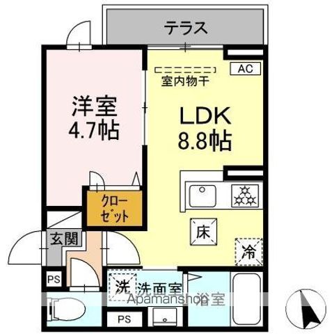 【（仮）ＤーＲＯＯＭ四つ木１丁目の間取り】