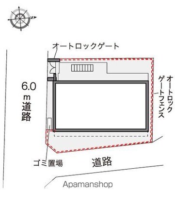 レオパレスプランドール八広[1K/19.87m2]の配置図