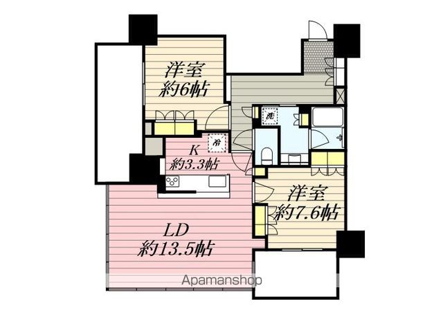 グランドメゾン新梅田タワー　ＴＨＥ　ＣＬＵＢ　ＲＥＳＤＥＮＣＥ 518｜大阪府大阪市北区大淀南２丁目(賃貸マンション2LDK・5階・74.42㎡)の写真 その2