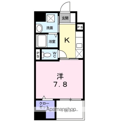 東京都八王子市八日町[1K/30.73m2]の間取図