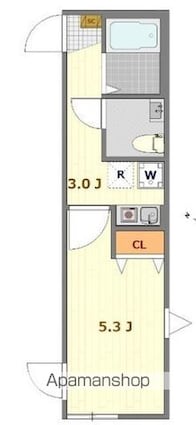 西国分寺エスプリ[1K/19.8m2]の間取図
