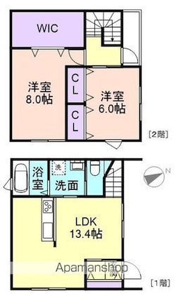 ボヌール・トト[2LDK/72.87m2]の間取図