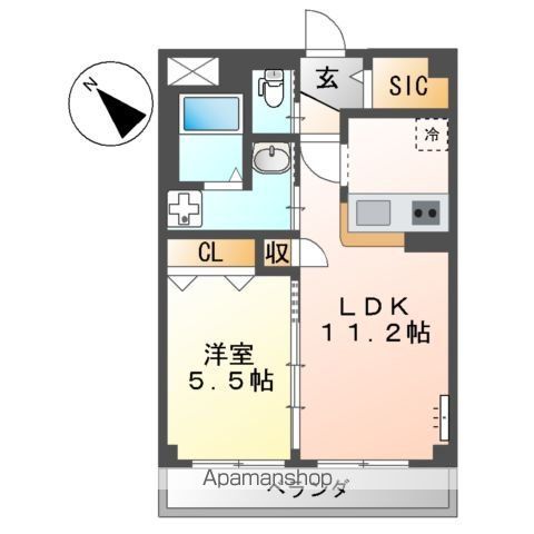 クレール矢賀駅前の間取り写真