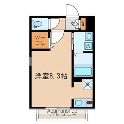 東京都中野区松が丘２丁目[1K/24.22m2]の間取図