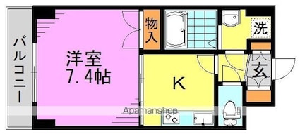 スペーシア高円寺Ⅰ[1K/29.58m2]の間取図