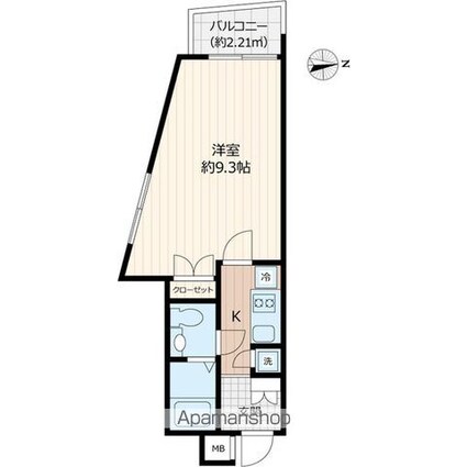 東京都板橋区四葉１丁目[1K/25.74m2]の間取図