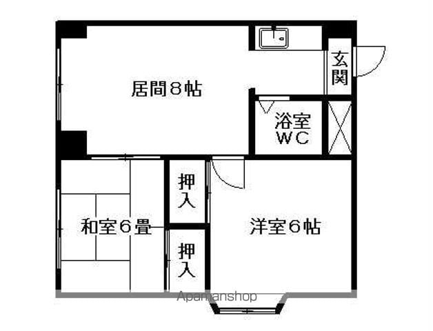 クィーン南5条の間取り写真