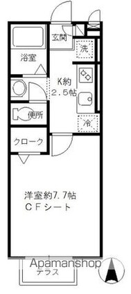 ジョリメゾン[1K/26.08m2]の間取図