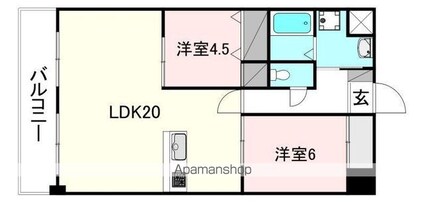 第二にきたつハイツ[2LDK/68.03m2]の間取図