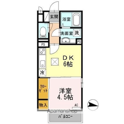サンライズ花澤台Ｌ[1DK/30.27m2]の間取図