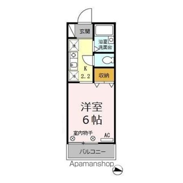 リバーマウンテンシティー[1K/20.3m2]の間取図