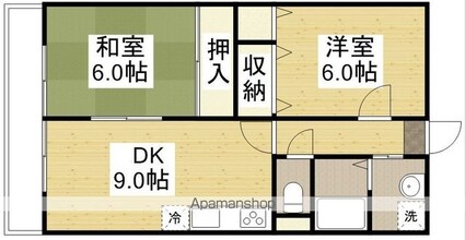 アーバン新徳田[2DK/50m2]の間取図