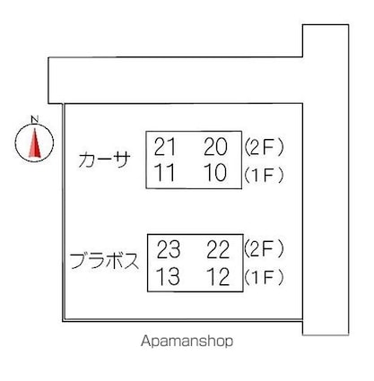 ブラボス[1R/46.84m2]の配置図
