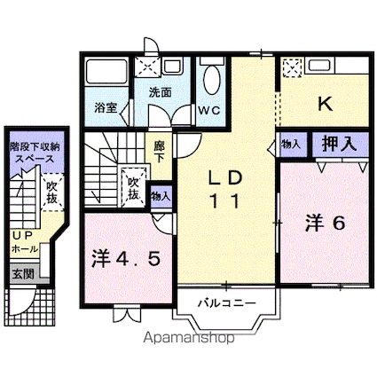 サニー　フォレスト[2LDK/58.53m2]の間取図