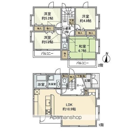 南町戸建[4LDK/99.48m2]の間取図