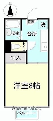 グリーンハウス[1K/26.44m2]の間取図