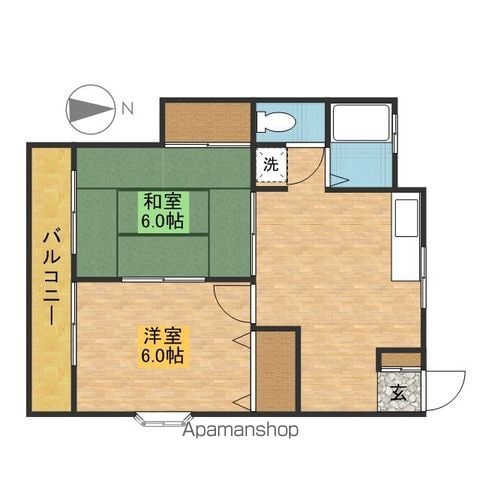 国分寺市東恋ヶ窪のアパートの間取り