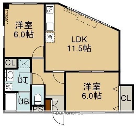 マンションブライトの間取り写真