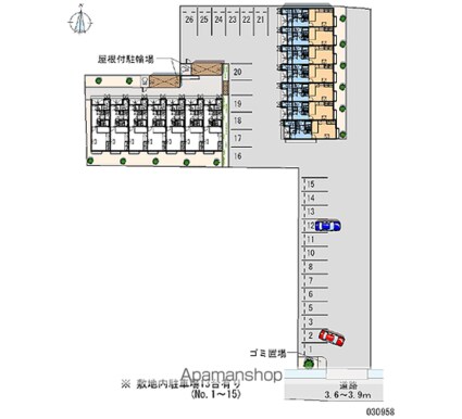 レオパレス悠　１[1K/28.02m2]の配置図